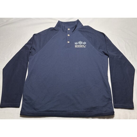 Hersheys Chocolate Mens Small Souvenir Long Sleeve Shirt Pockets Charles River - Picture 1 of 11